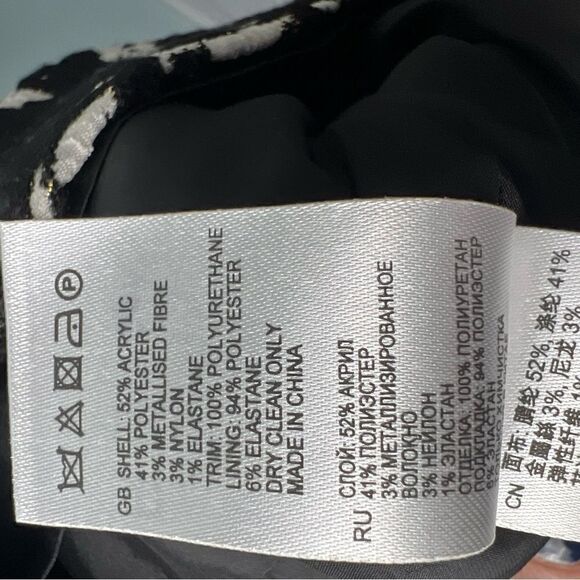 Reiss Jacques Textured Jacquard Printed Bodycon Fitted Dress Size 2 - Picture 16 of 16